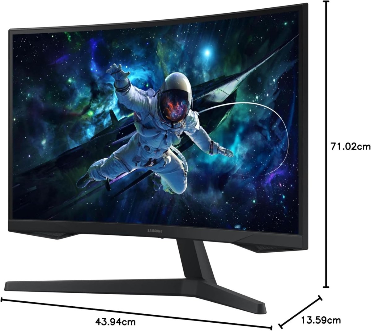 Samsung Odyssey G55C Curved Gaming Monitor QHD 165Hz 1ms HDR10 - OPCbleu