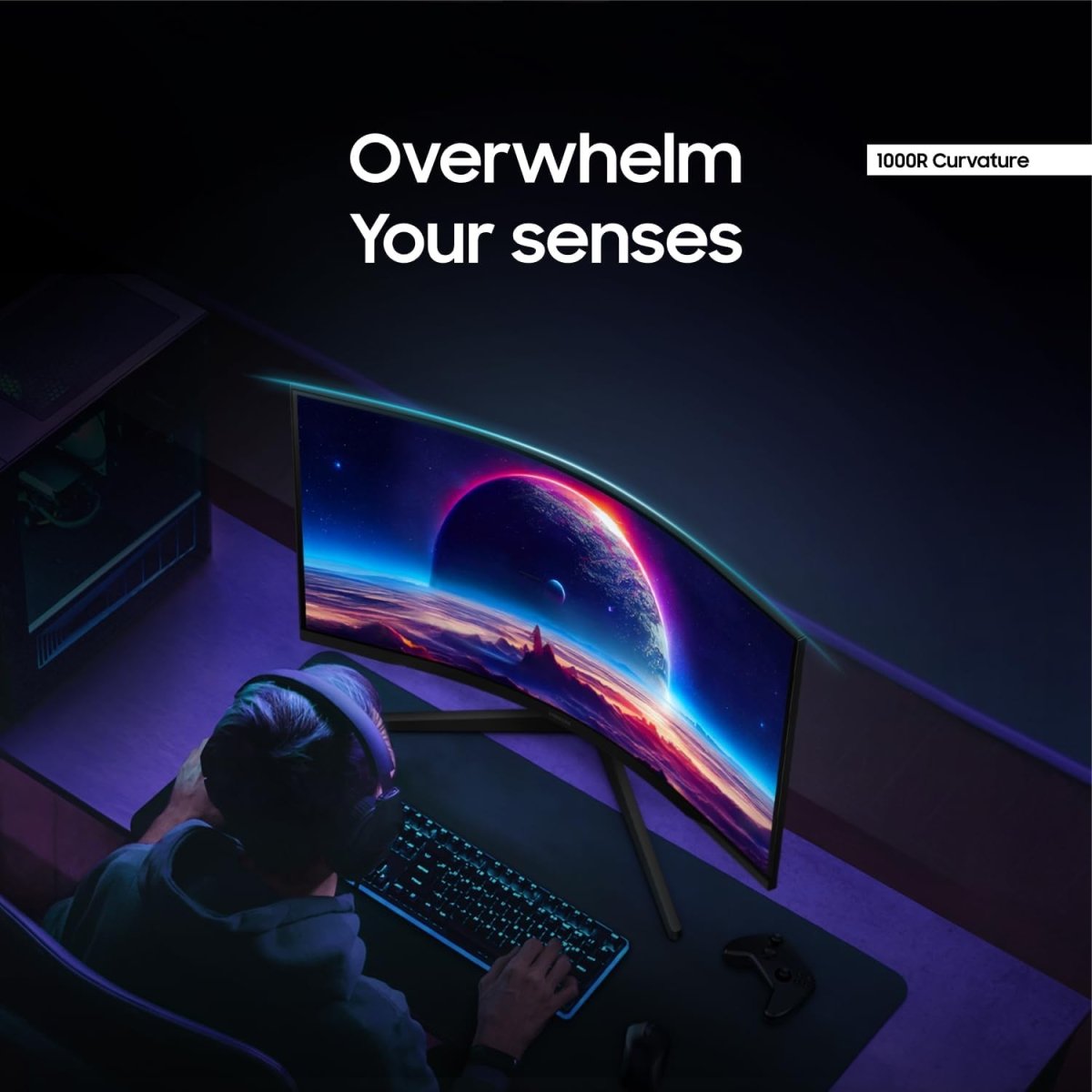 Samsung Odyssey G55C Curved Gaming Monitor QHD 165Hz 1ms HDR10 - OPCbleu
