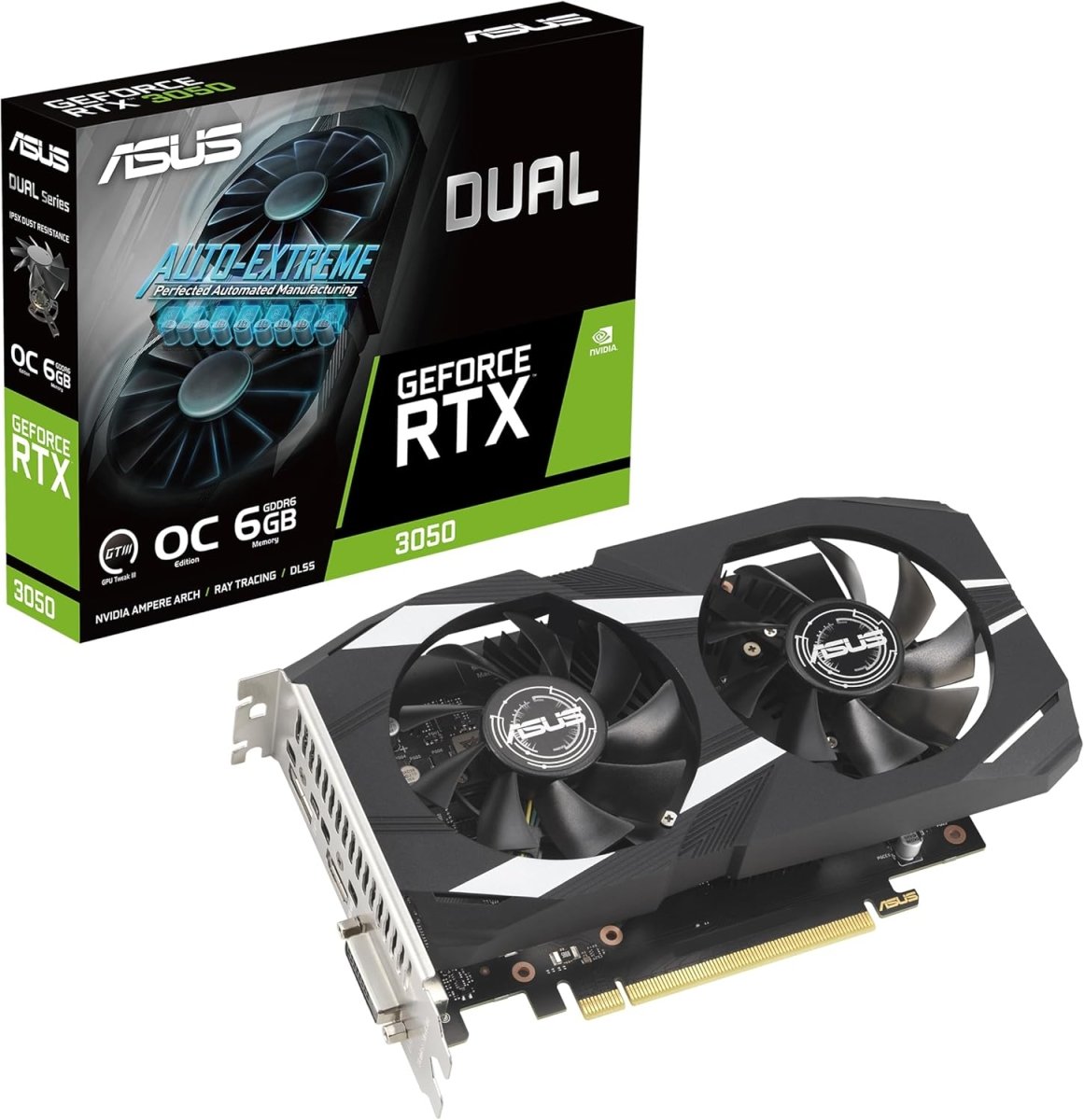 ASUS Dual GeForce RTX 3050 6GB OC Edition Gaming Graphics Card - OPCbleu
