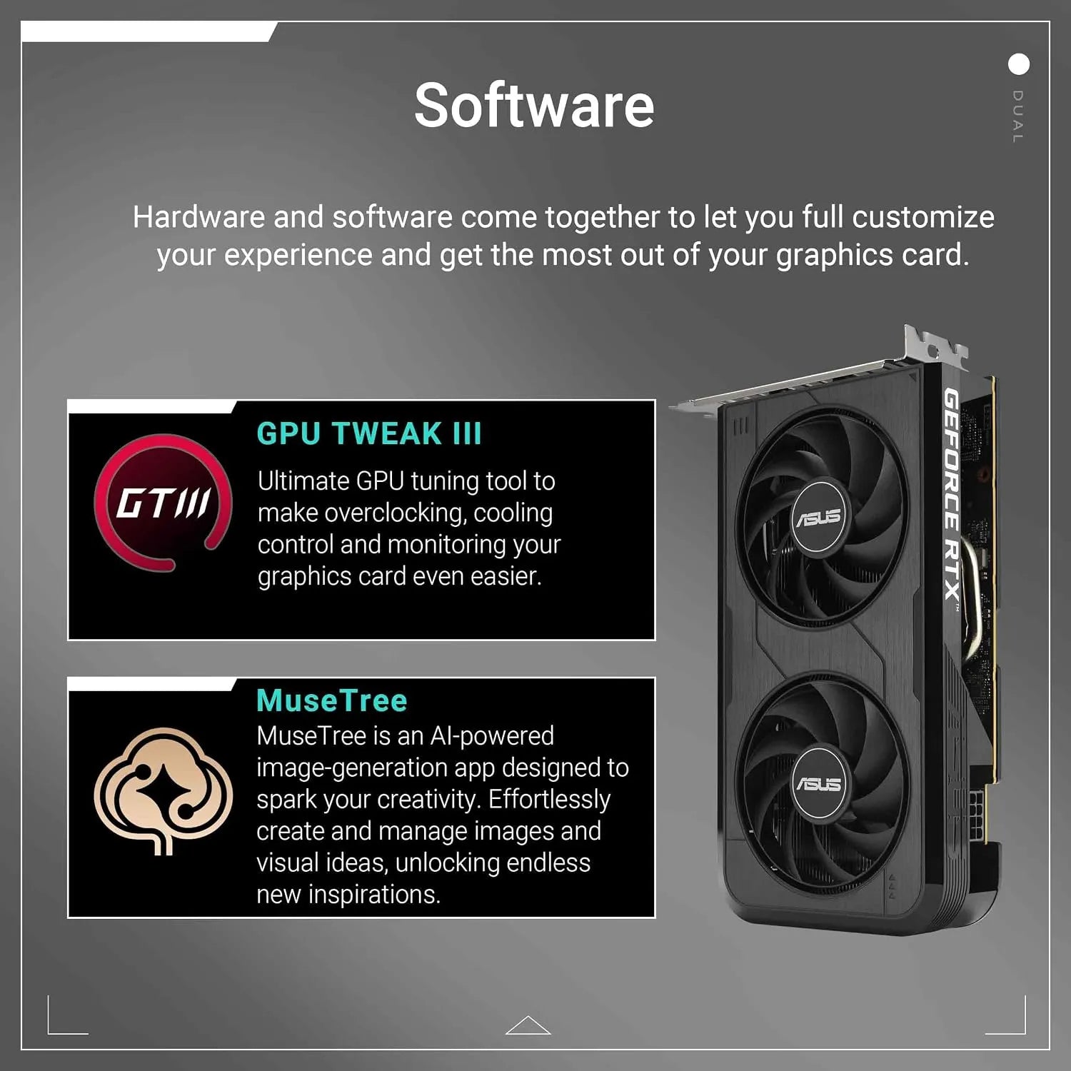 ASUS Dual GeForce RTX 5050 8GB GDDR6 Graphics Card