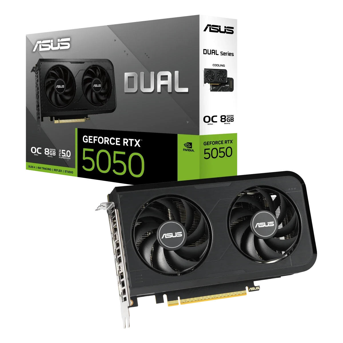 ASUS Dual GeForce RTX 5050 8 Go GDDR6 OC Edition avec boîte de vente au détail