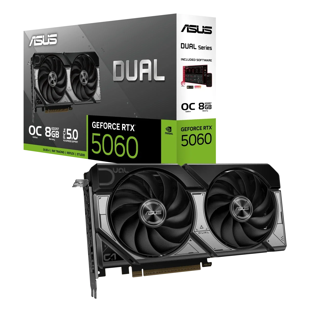 ASUS Dual GeForce RTX 5060 8GB GDDR7 OC Edition with retail box