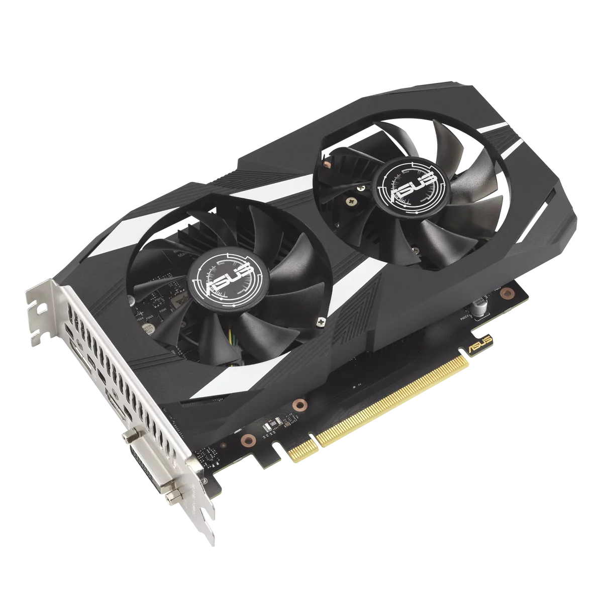 ASUS Dual GeForce RTX 3050 OC Edition 6GB angled view