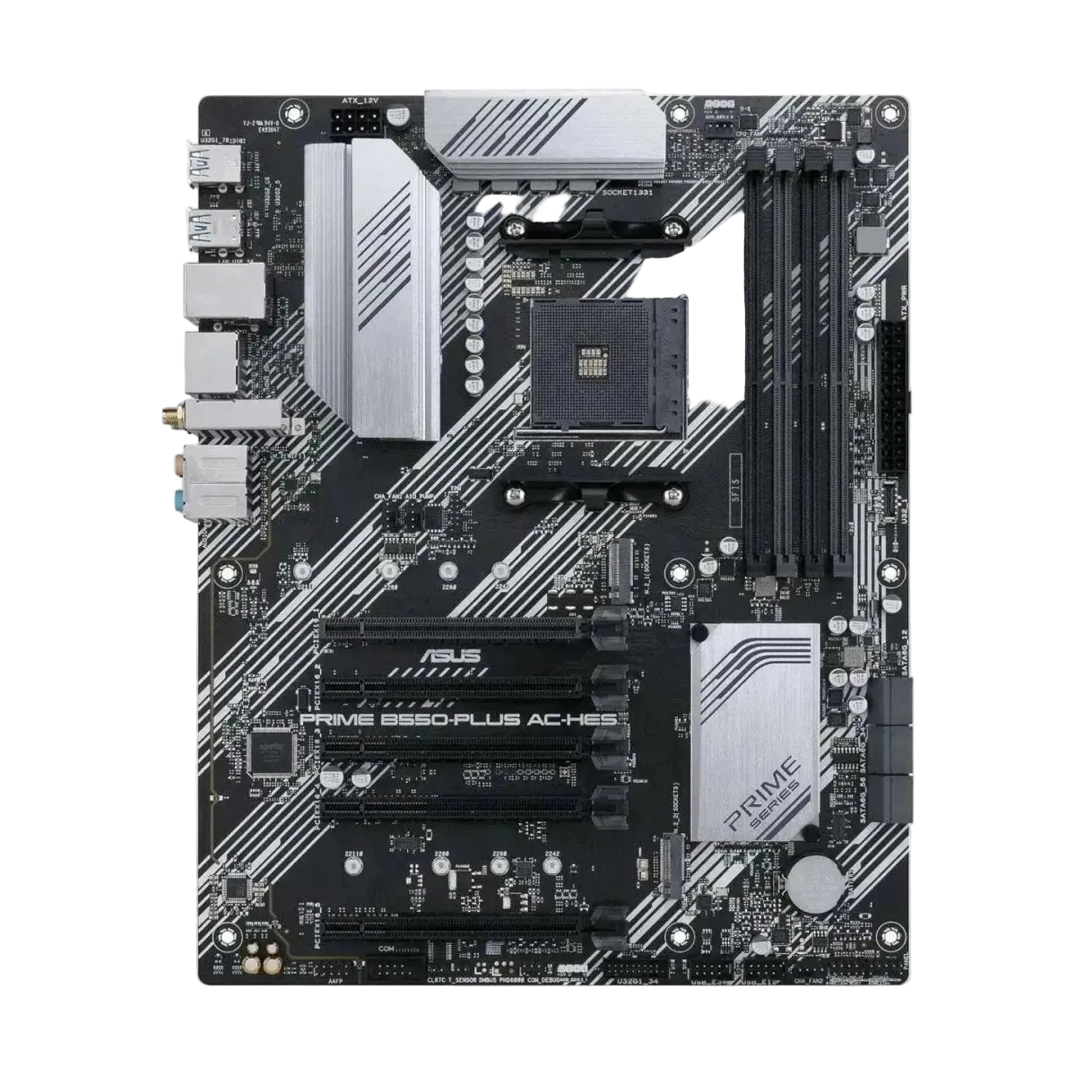 ASUS Prime B550-PLUS AC-HES ATX Motherboard AMD AM4 PCIe 4.0 WiFi 5 - Black - OPCbleu