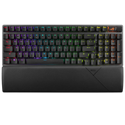 ASUS ROG Strix Scope II 96 Wireless Black official front view with wrist rest