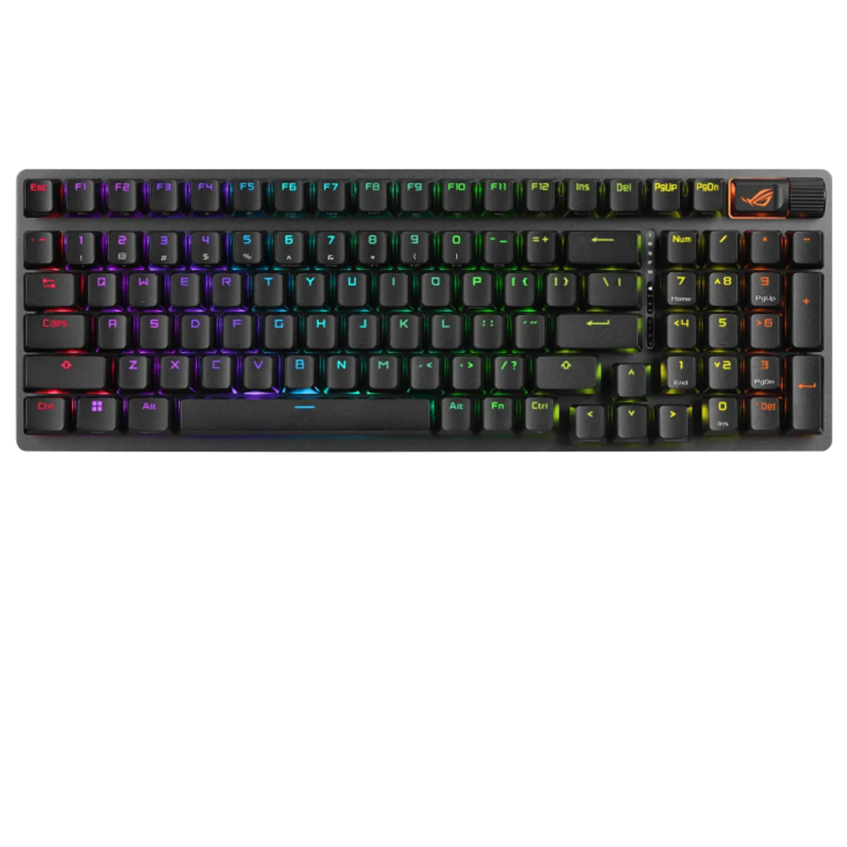 ASUS ROG Strix Scope II 96 Wireless Black official front view without wrist rest