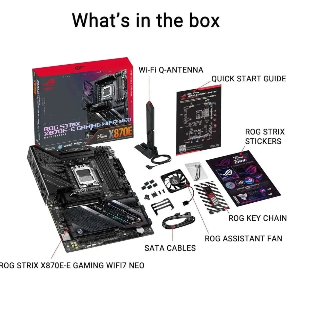 Carte mère ASUS ROG Strix X870E-E 18+2+2 phases d'alimentation WiFi 7 – Noir - OPCbleu