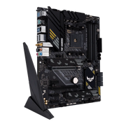 ASUS TUF Gaming B550-PLUS WiFi II - vue officielle des entrées-sorties arrière en angle