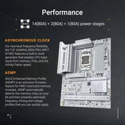 ASUS TUF Gaming B850-PRO WIFI7 W NEO AMD ATX Carte mère - Blanche