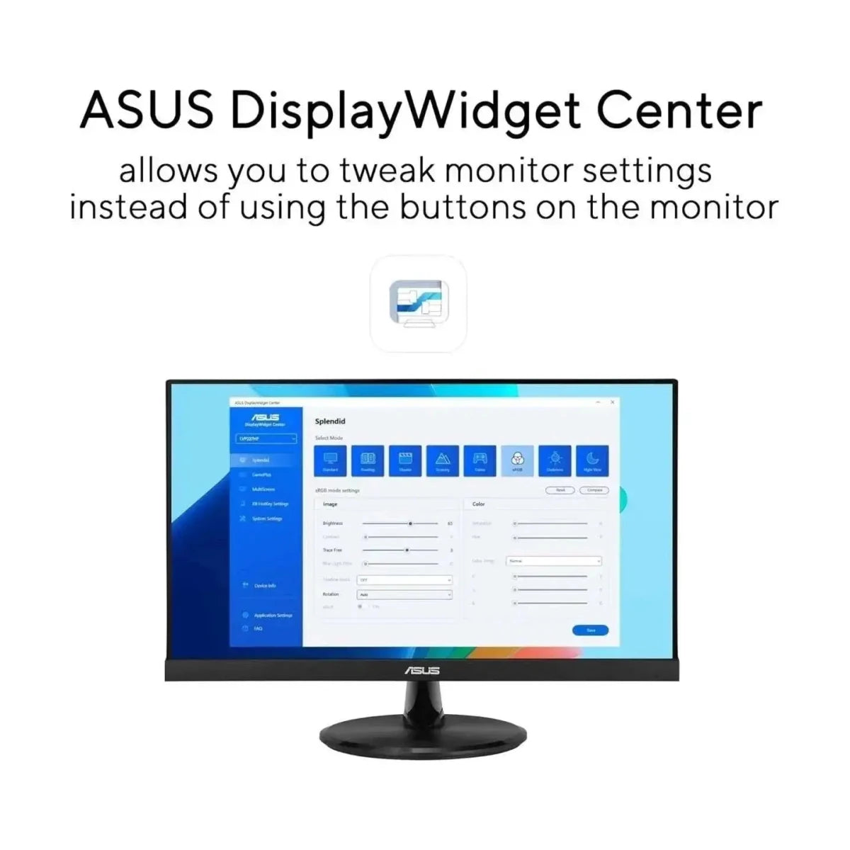 ASUS VP227HF 21,45 po Full HD 100 Hz Eye Care moniteur – Noir — 100 Hz
