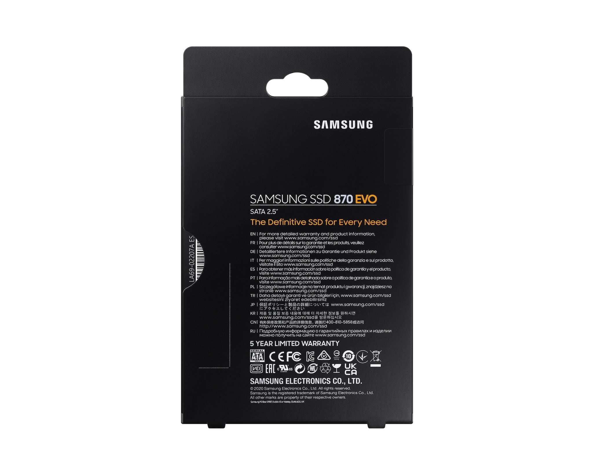 Samsung 870 EVO 500GB SATA III 2.5 Inch Internal SSD MZ-77E500B/AM