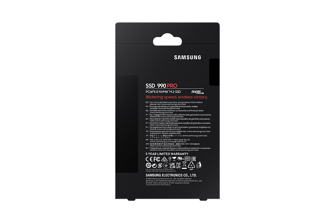 Samsung 990 PRO 1TB PCIe 4.0 NVMe M.2 Internal SSD MZ-V9P1T0B/AM