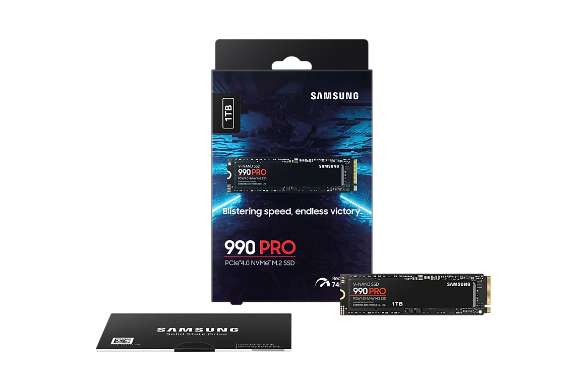 Samsung 990 PRO 1TB PCIe 4.0 NVMe M.2 Internal SSD MZ-V9P1T0B/AM