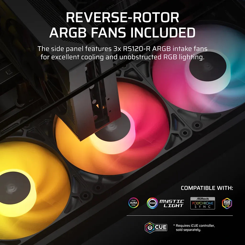 Corsair 2800X RS-R ARGB Micro-ATX PC Case Black