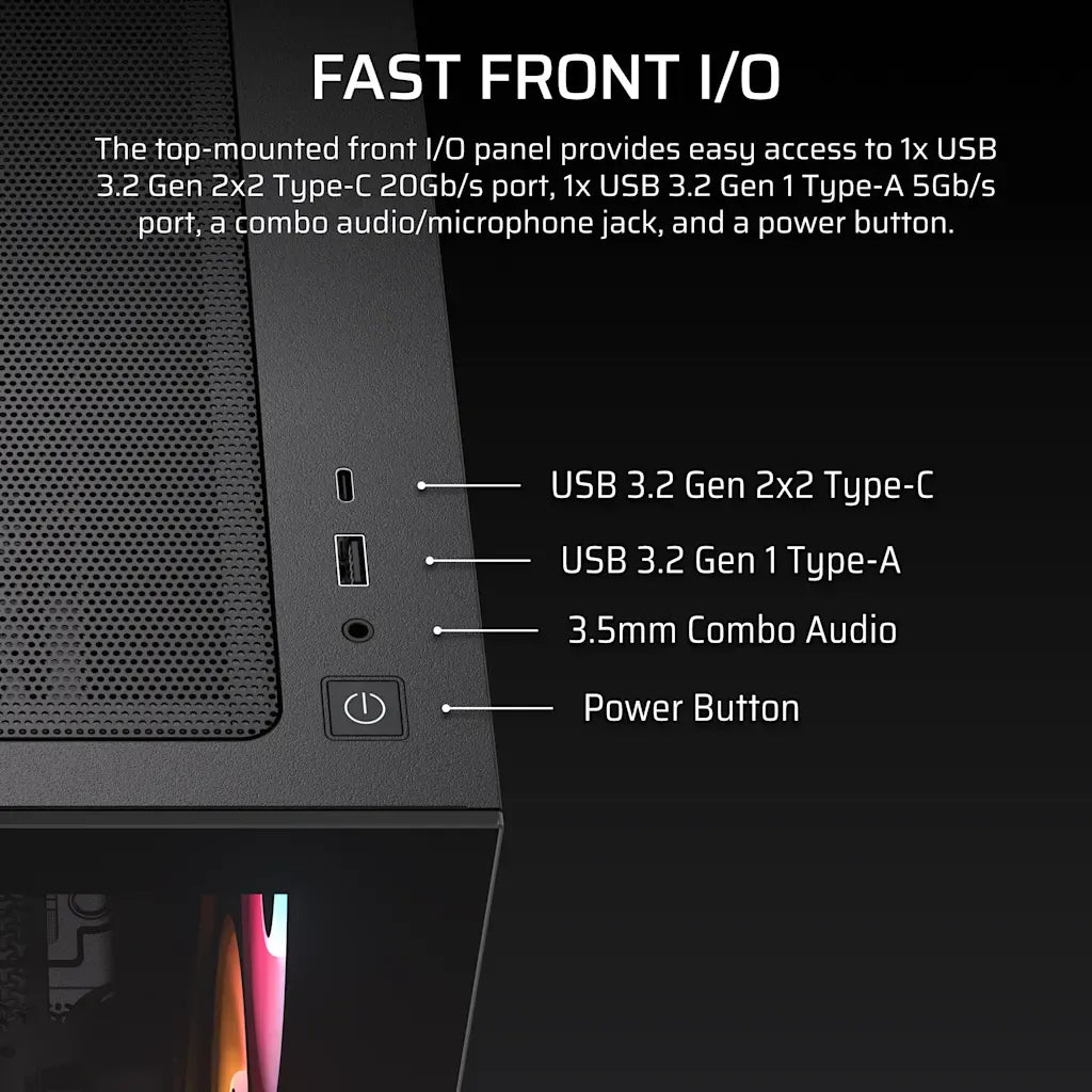 Corsair 2800X RS-R ARGB Micro-ATX PC Case Black