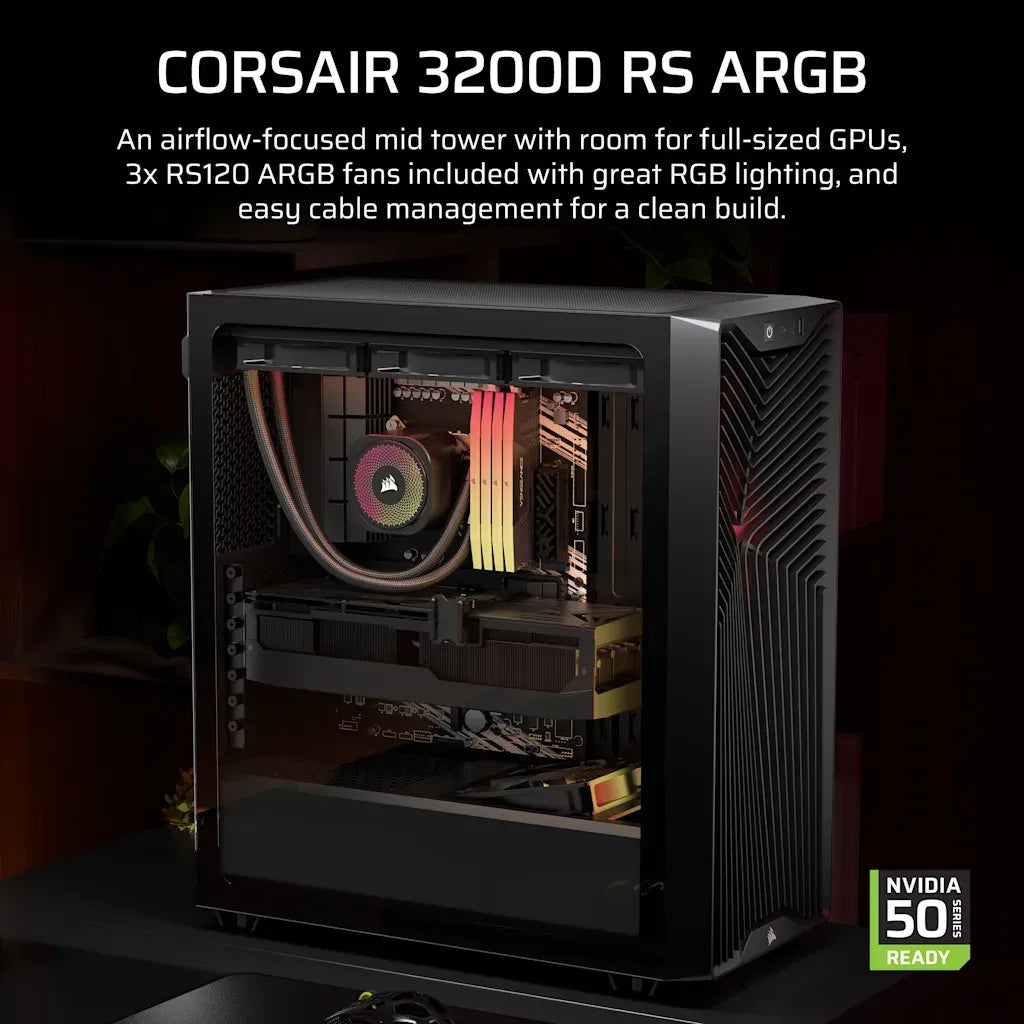 Corsair 3200D RS ARGB Mid-Tower PC Case Black