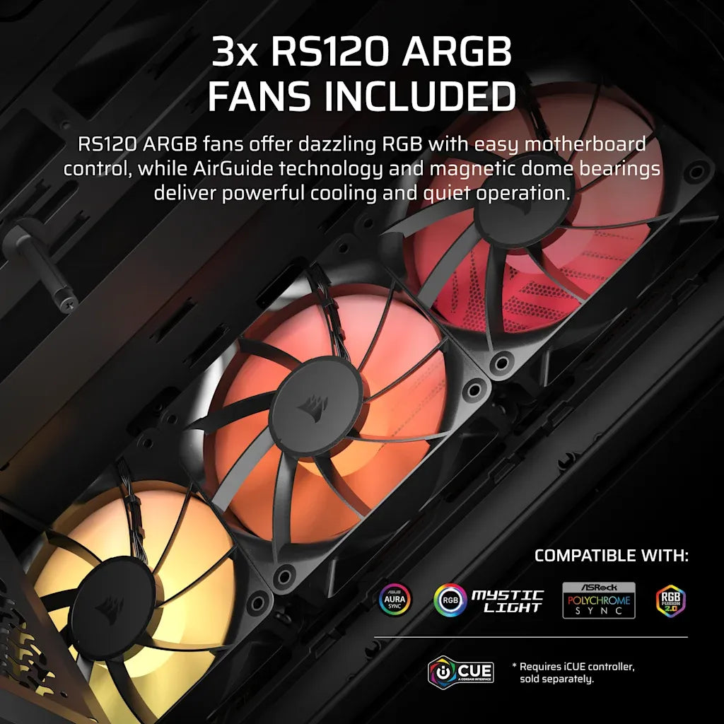 Corsair 3200D RS ARGB Mid-Tower PC Case Black