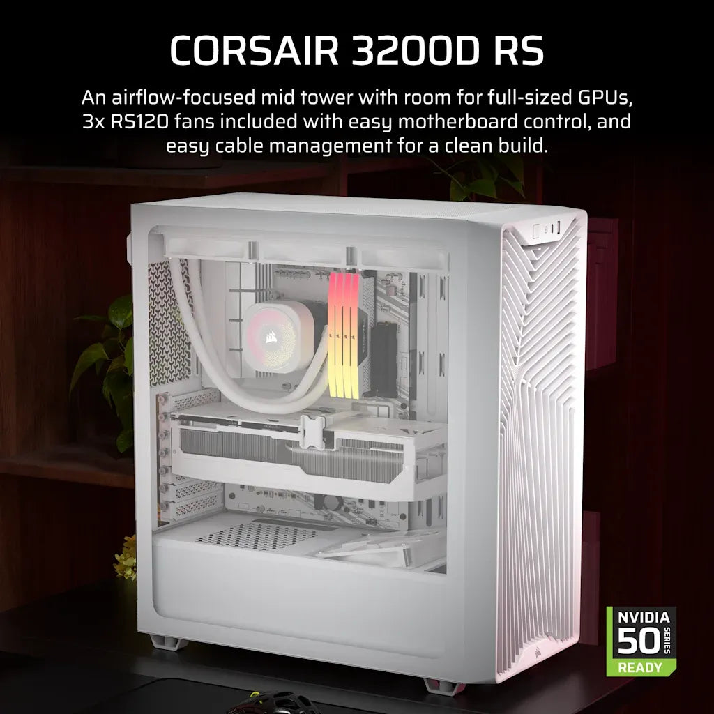 Corsair 3200D RS Mid-Tower PC Case White