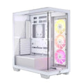 Corsair 3500X ARGB Mid-Tower PC Case Panoramic Tempered Glass - White