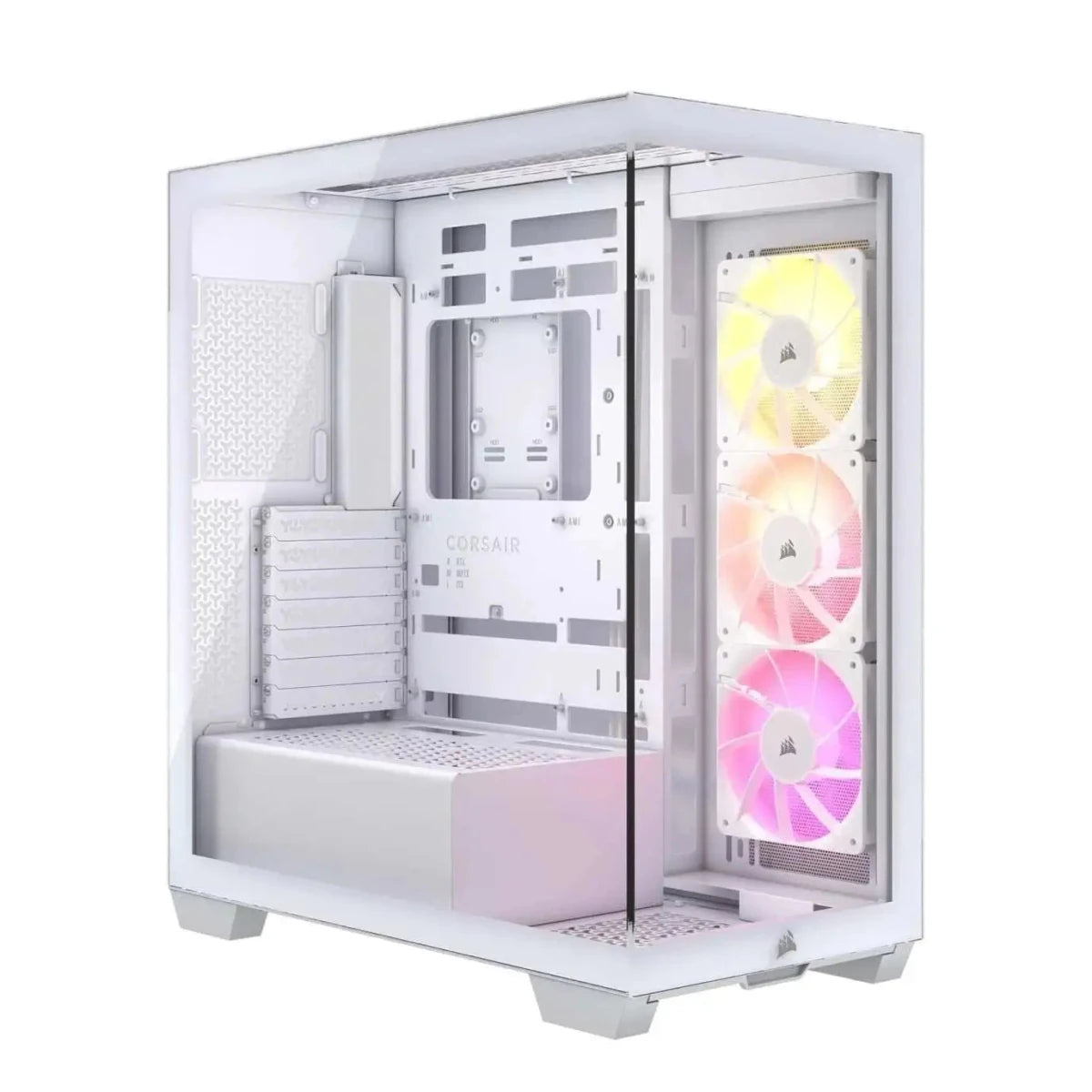Corsair 3500X ARGB Mid-Tower PC Case Panoramic Tempered Glass - White - OPCbleu