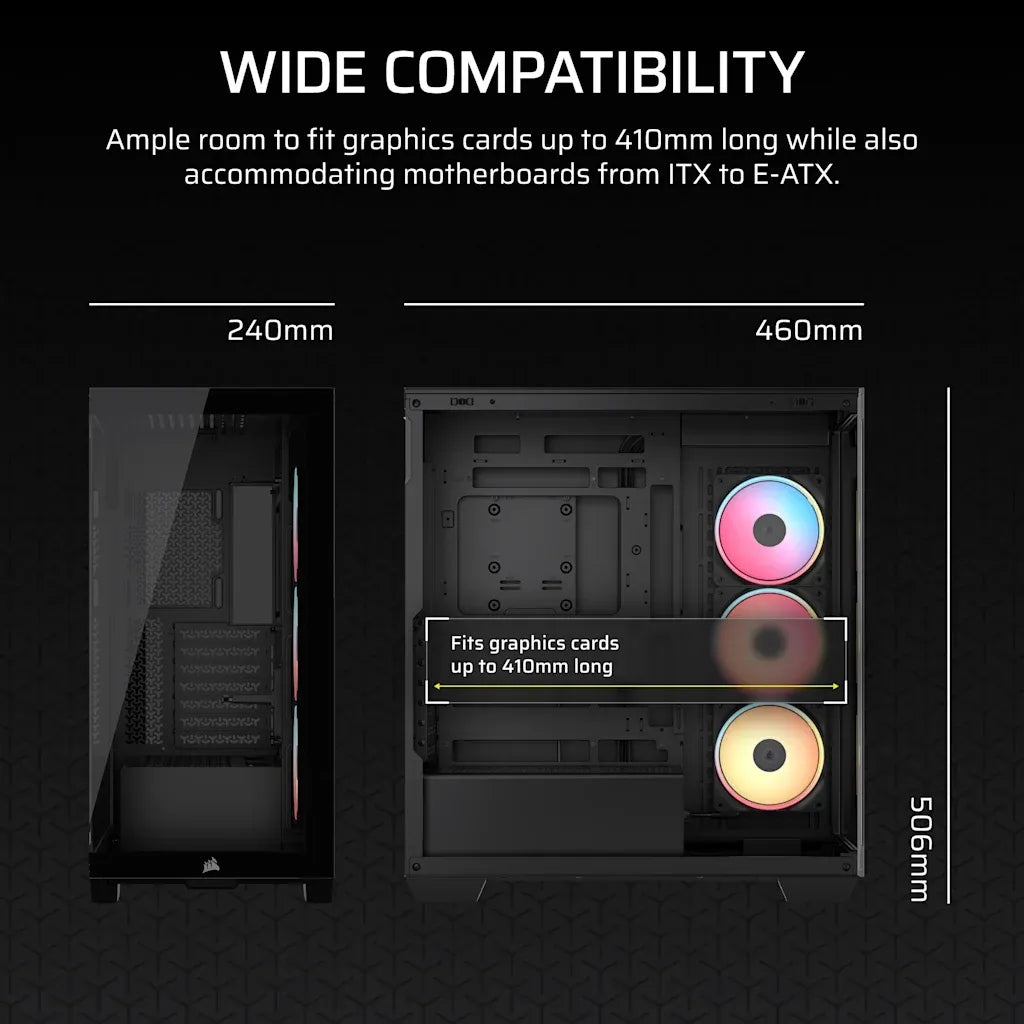 Corsair 3500X LX-R RGB iCUE LINK Mid-Tower PC Case Black