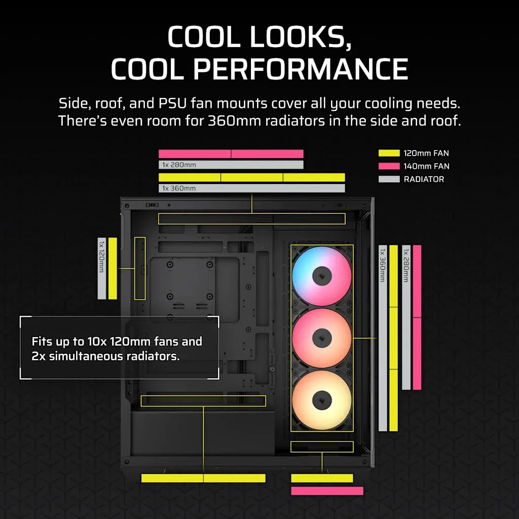 Corsair 3500X RS-R ARGB Mid-Tower PC Case Black