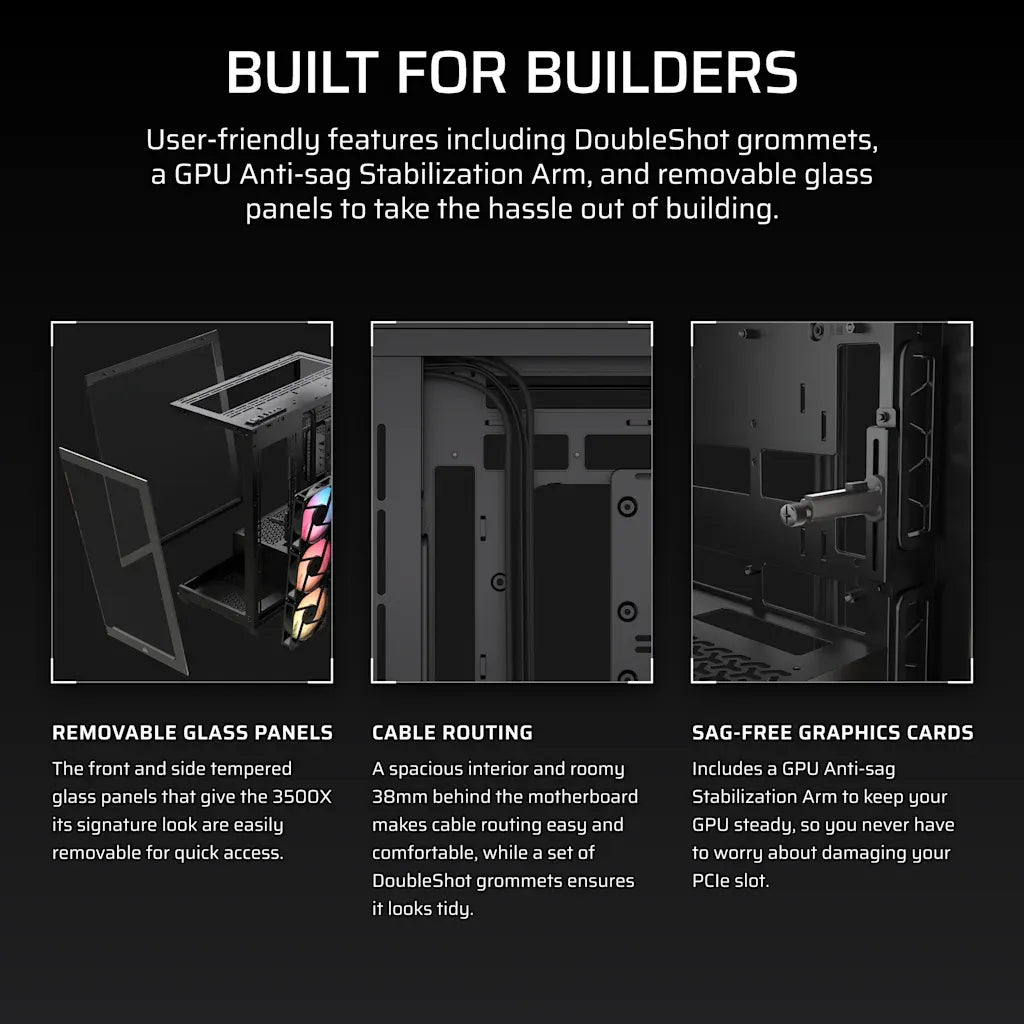 Corsair 3500X RS-R ARGB Mid-Tower PC Case Black