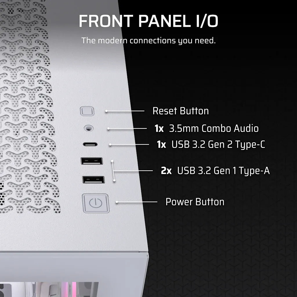 Corsair 3500X RS-R ARGB Mid-Tower PC Case White