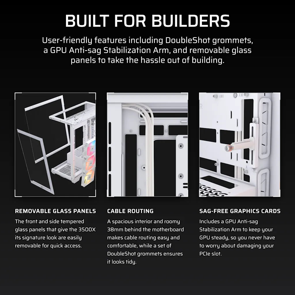 Corsair 3500X RS-R ARGB Mid-Tower PC Case White