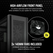 Boîtier PC Corsair 7000D AIRFLOW pleine tour ATX — circulation d’air optimisée