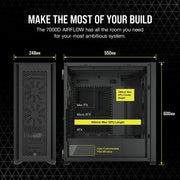 Boîtier PC Corsair 7000D AIRFLOW pleine tour ATX — circulation d’air optimisée