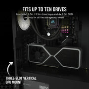 Boîtier PC Corsair 7000D AIRFLOW pleine tour ATX — circulation d’air optimisée