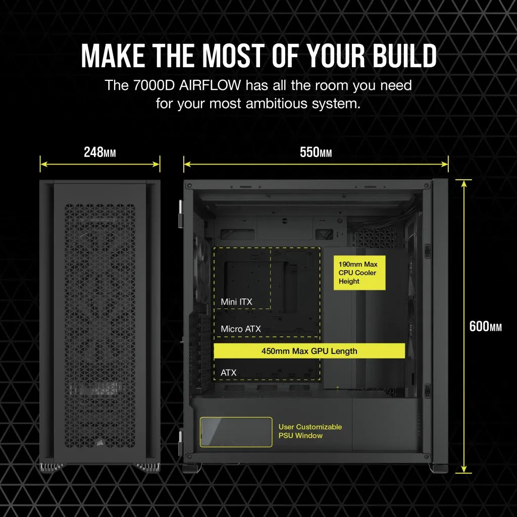 Corsair 7000D AIRFLOW Full-Tower ATX PC Case Black