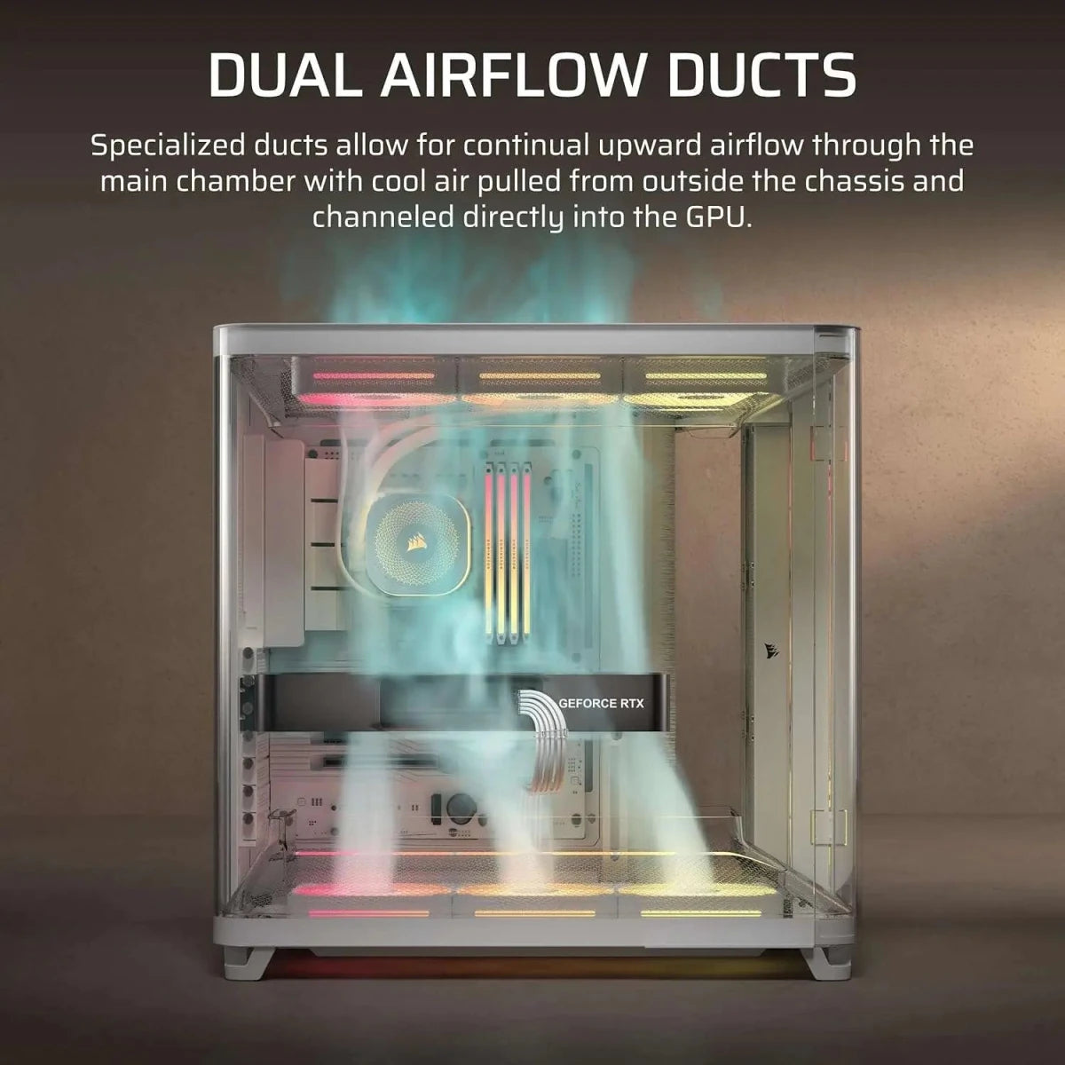 Corsair AIR 5400 LX-R RGB iCUE Link Mid-Tower PC Case - White - OPCbleu