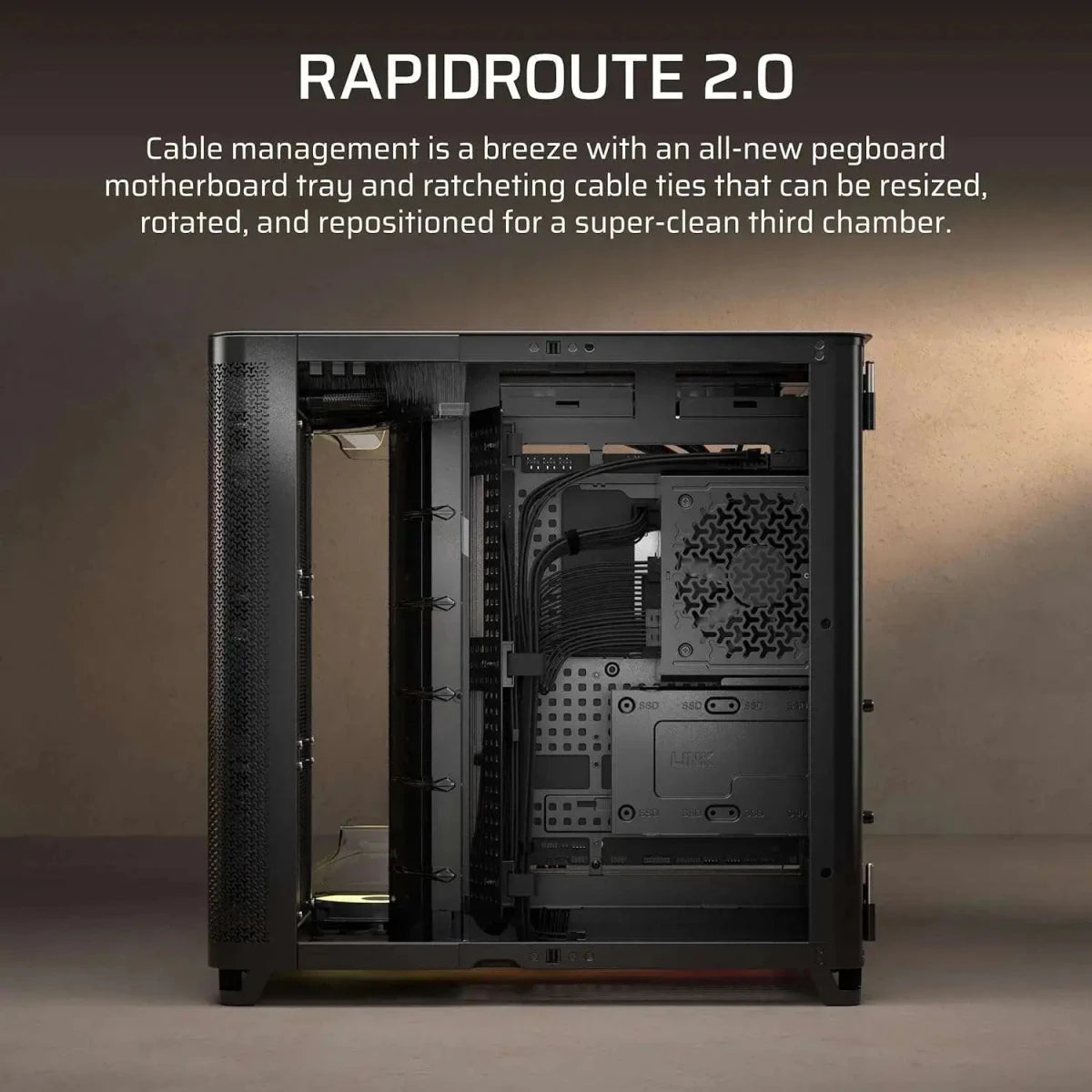 Corsair AIR 5400 RS-R ARGB Mid-Tower PC Case - Black - OPCbleu