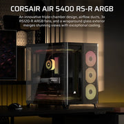 Boîtier PC Corsair AIR 5400 RS-R ARGB — trois compartiments
