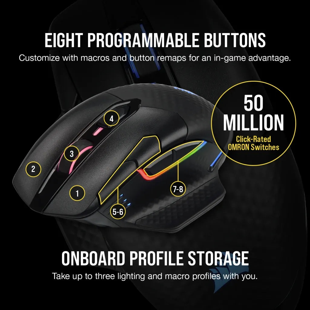 Corsair DARK CORE RGB PRO SE Wireless Gaming Mouse 18K DPI Black