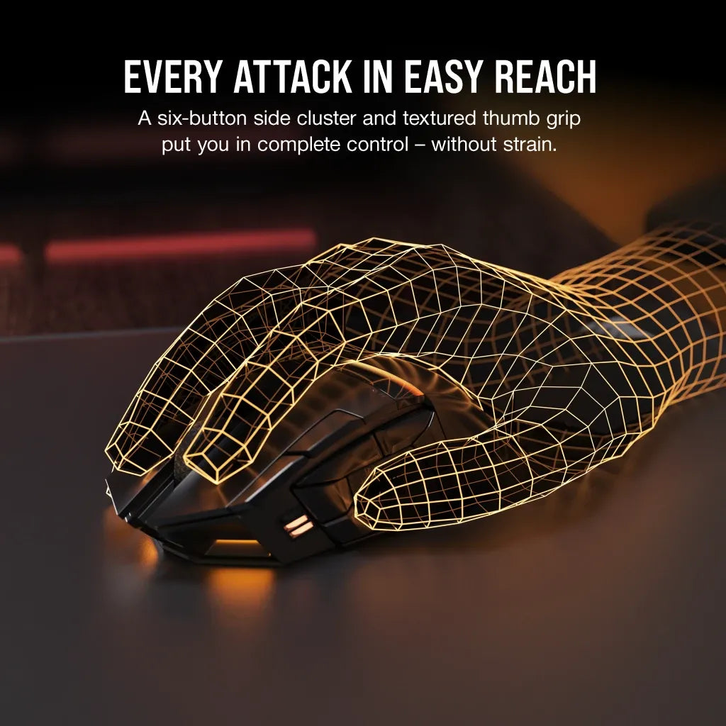 Corsair DARKSTAR Wireless RGB MMO Gaming Mouse 26K DPI Black