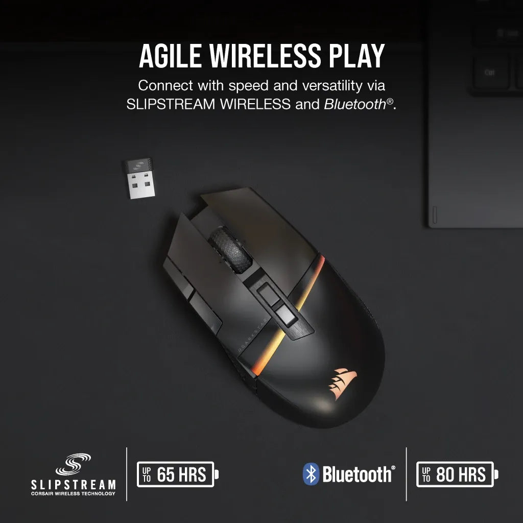 Corsair DARKSTAR Wireless RGB MMO Gaming Mouse 26K DPI Black