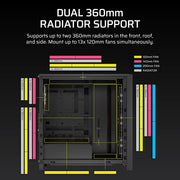 Corsair FRAME 4000D LCD RS ARGB Premium Mid-Tower PC Case - Black