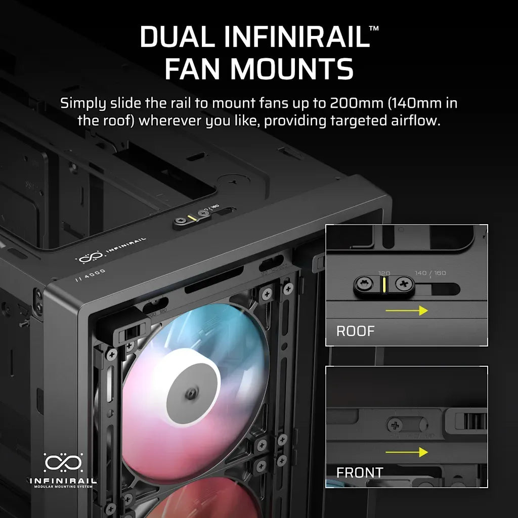 Corsair FRAME 4000D LCD RS ARGB Premium Mid-Tower PC Case Black