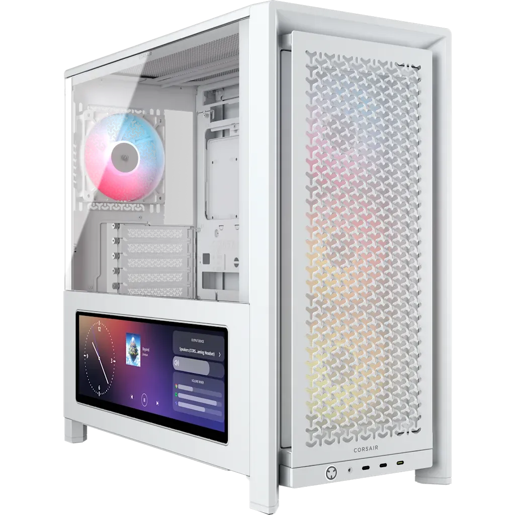 Corsair FRAME 4000D LCD RS ARGB Premium Mid-Tower PC Case White