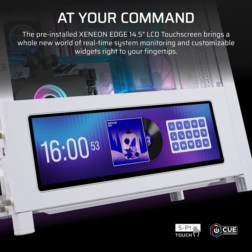 Corsair FRAME 4000D LCD RS ARGB Premium Mid-Tower PC Case White