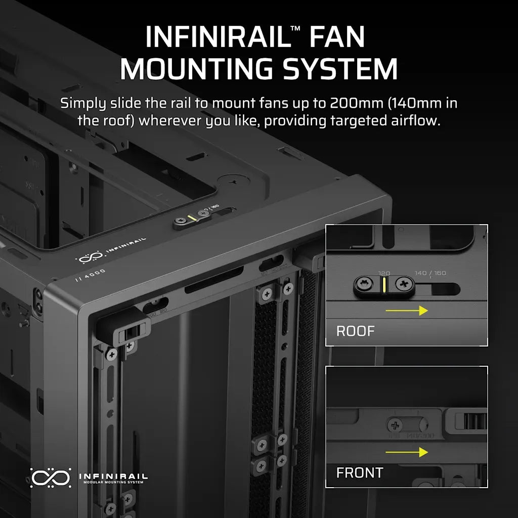 Corsair FRAME 4000D Modular Mid-Tower PC Case Black