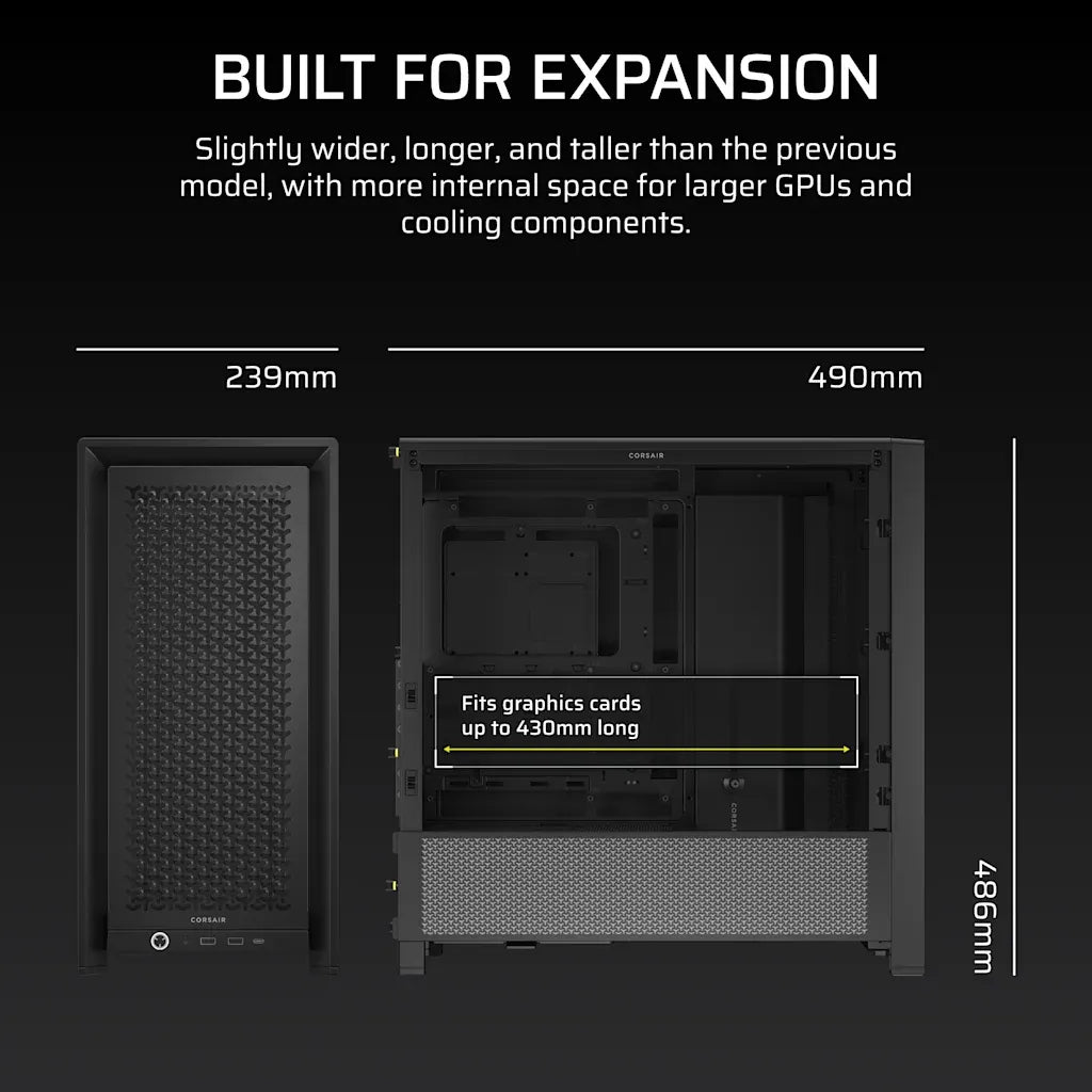 Corsair FRAME 4000D Modular Mid-Tower PC Case Black