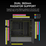 Corsair FRAME 4000D RS ARGB Modular Mid-Tower PC Case - Black