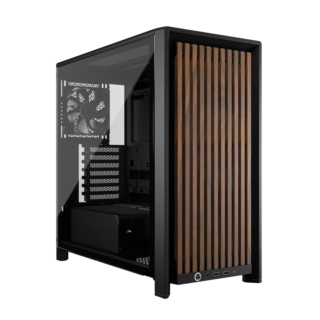 Corsair FRAME 4000D WOOD RS Modular Mid-Tower PC Case Black/Walnut
