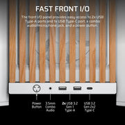 Corsair FRAME 4000D WOOD RS Modular Mid-Tower PC Case - White/Oak