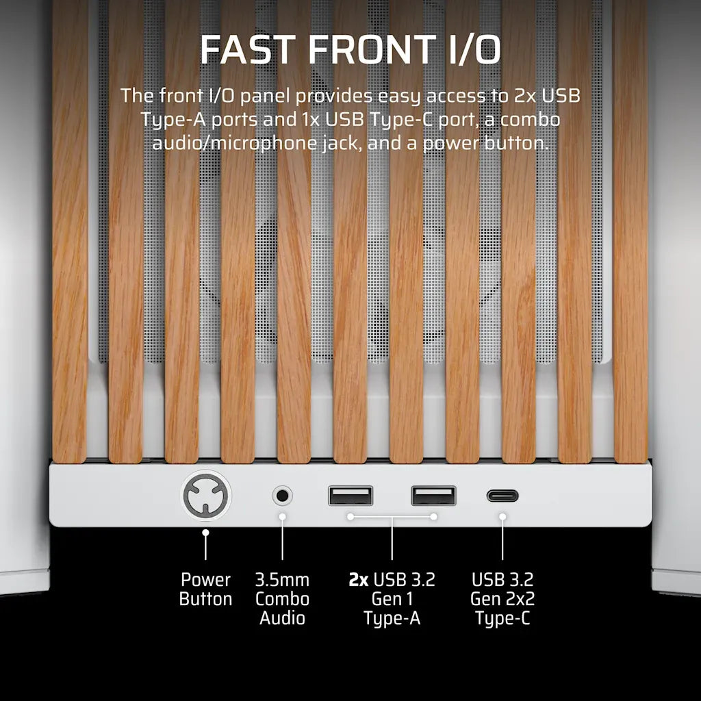 Corsair FRAME 4000D WOOD RS Modular Mid-Tower PC Case White/Oak