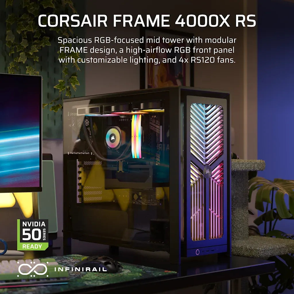 Corsair FRAME 4000X RS ARGB Mid-Tower PC Case Black